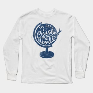 I've Got a Crush On The World by Tobe Fonseca Long Sleeve T-Shirt